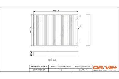 DRIVE+ FILTRO CABINAS AUDI A4 ALLROAD B9 16- STA NDARD  