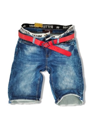 Spodenki Męskie Letnie Jeans W30 Jeansowe Jasne