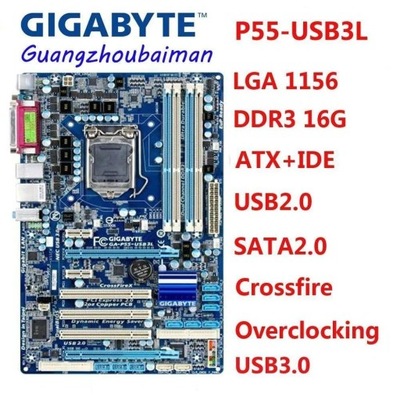 Motherboard Gigabyte P55-USB3L Intel Socket 1156 DDR3 ATX