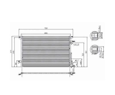 RADUADOR DE ACONDICIONADOR SAAB 9-3 YS3F 09.02- NUEVO  