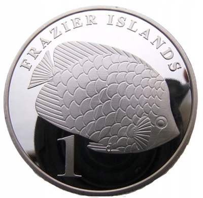 FRAZIER ISLANDS 1 DOLLAR 2019 RYBA 39mm PROOF