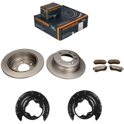 Гальмівні диски гальмівні + гальмівні колодки захист задня hyundai i30 kia ceed proceed фото №1