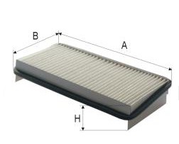 FILTRO DE CABINA OPEL SINTRA K 1044-2X= CU 2224-2  