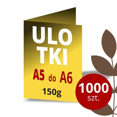 Ulotka ulotki składane A5 do A6 150 g 1000 szt.