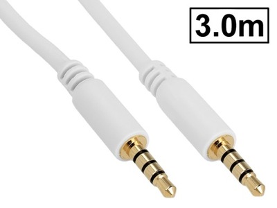 Kabel JACK 3.5/4P TRRS wtyk-wtyk HQ DELOCK 3m