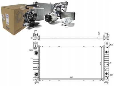 RADUADOR DEL MOTOR CHEVROLET CADILLAC ESCALADE (00-): 6.0 M/A +/-, CADILLAC  