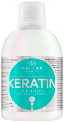 KALLOS KERATIN szampon do włosów z keratyną 1 L