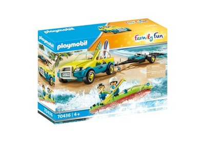 PLAYMOBIL 70436 FAMILY FUN Auto z przyczepą na kan