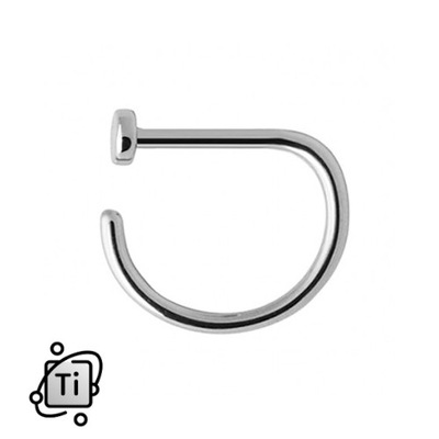 NOSTRIL D-RING KOLCZYK DO NOSA TYTAN 1mm/8 mm