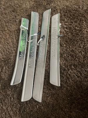 Накладки декоративные пороговые led mercedes w222 long фото №1