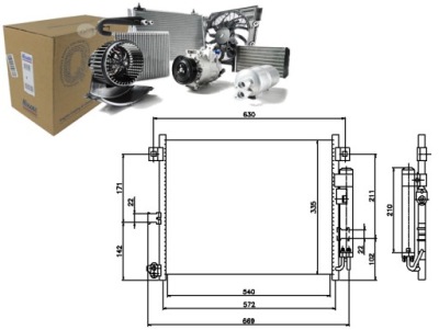 Nissens 94949 конденсатор, кондиціонер фото №1
