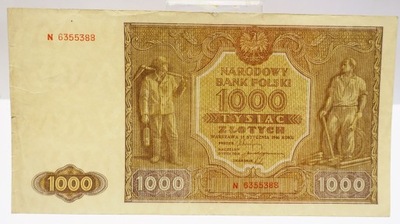 1000 ZŁ ZŁOTYCH 1946 N