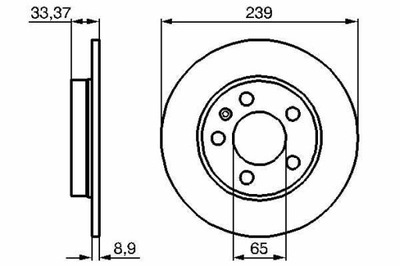 DISCO HAMULC. VW GOLF IV 98-03 PARTE TRASERA 4MOTION  