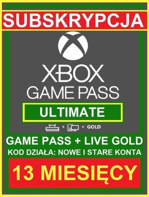 Xbox Game Pass ULTIMATE 13 miesięcy KOD KLUCZ