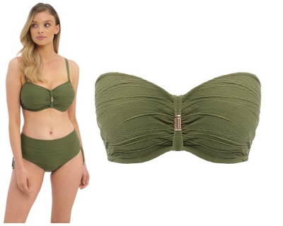 32E / 70F Fantasie Beach Waves olive bandeau biust