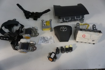 Toyota rav4 rav-4 air bag подушки безопасности 2011r комплект ремни датчик 89170-42340 фото №1