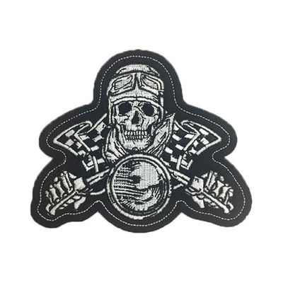 Naszywka motocyklowa chopper vintage Skull Biker