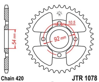 PINION GEAR REAR JT 60-ZEBOW YAMAHA TZR 50 2003-2015  