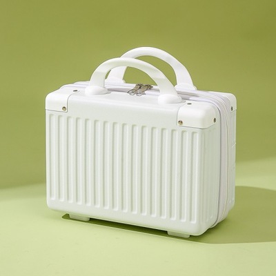 14-calowa Walizka Mały Bagaż Podróżny Torba Kosmetyczna, White
