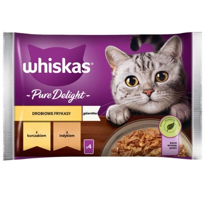 WHISKAS Adult Karma Dla Kota Kurczak Indyk 4x85g