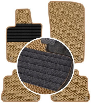 PORSCHE PANAMERA II 2009-2016 ALFOMBRILLAS GOMA PARA COCHE EVA COLOR BEIGE  