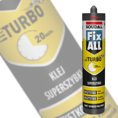 SOUDAL Fix All TURBO uniwersalny klej szybki 290ml