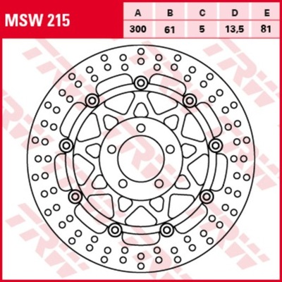 ДИСК ГАЛЬМІВНИЙ ПЕРЕД TRW MSW215