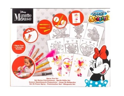 Sada nafukovacích fixiek Minnie Mouse 7 kusov, šablóny