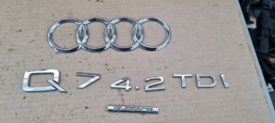 Audi q7 4l эмблема значок крышки багажника надпись logo задняя 4.2 tdi quattro фото №1