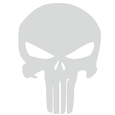 STICKER DEFLECTOR PUNISHER SKULL JEEP SKULL 15CM  