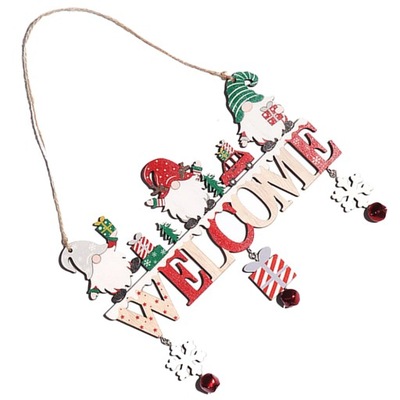 DRZWI WEJŚCIOWE ŚWIĄTECZNY ZNAK POWITALNY DRZWI DREWNIANY WISZĄCY ZNAK GANEK DŁUGOPIS OKIENNY