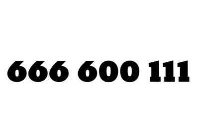 666 600 111 ZLOTY NUMER