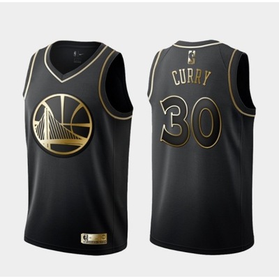 NBA Golden Warriors #30 Stephen Curry Gold embroidery basketball jerseys