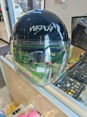 KASK OTWARTY NAXA S15/A CZARNY POŁYSK XL