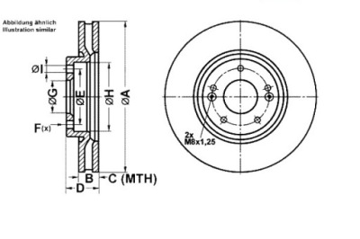Ate тормозные диски тормозные 2szt. hyundai i30 veloster ki фото №1