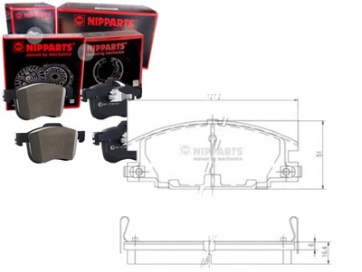 202379 NIPPARTS КОЛОДКИ ТОРМОЗНЫЕ ISUZU CAMPO (KB) 2.2 (TFS) ШТ NIPPARTS