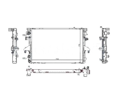 Радиатор wody vw transporter t5 2004- 7h0121253f фото №1