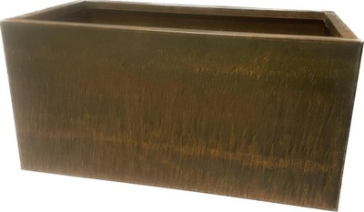 Donica cortenowa ogrodowa prostokątna 80 x 40 x 40cm
