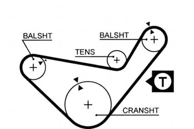 Ремень распределительного вала hyundai h100 mitsubishi galant ii 2 фото №1