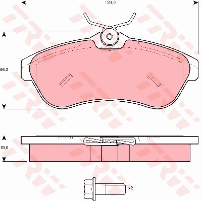 КОЛОДКИ ГАЛЬМІВНІ ПЕРЕД CITROEN C2 2003-, C3 2002-