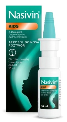 NASIVIN Kids spray do nosa dla dzieci katar 10 ml