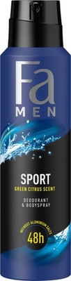 FA MEN SPORT 48 H DEZODORANT W SPRAYU O ZAPACHU ZIELONYCH CYTRUSÓW 150 ML