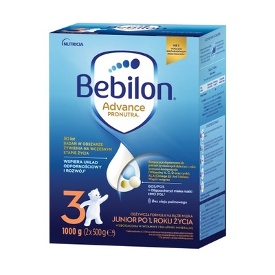 Bebilon 3 Advance Pronutra Junior, mleko modyfikowane po 1. roku życia