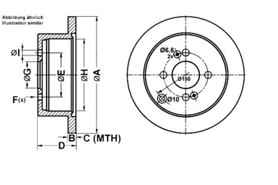Ate тормозные диски тормозные 2szt. задняя l/p hyundai accent фото №1