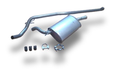 Renault twingo 1.2 40kw 44kw 1998-2007 гасник кінцевий + труба фото №1