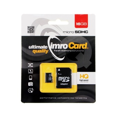 KARTA IMRO MICROSDHC 16GB KL.10 UHS-I ADAPTER