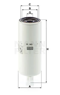 FILTRO COMBUSTIBLES MANN WK965X  