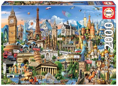 Educa Puzzle 2000 Symbole Europy