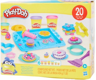 PLAY DOH CUKIERNIA PIEKARNIA CIASTOLINA ZESTAW 6 TUB Hasbro FUN FACTORY