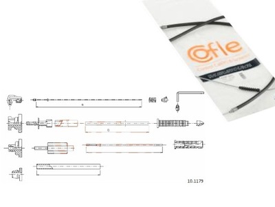 CABLE GAS COFLE 10.1179 CITROEN XANTIA.XM.BERLINGO 96- COFLE  